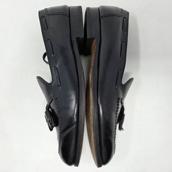 ALLEN EDMONDS GRAYSON BLACK CALF LEATHER TASSEL LOAFER MENS SIZE 10.5 B - Picture 8 of 9